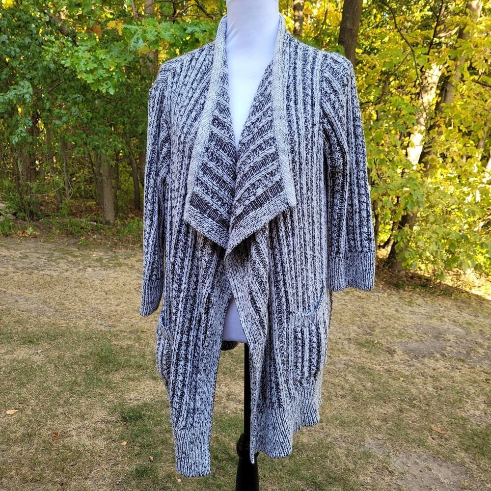 Thakoon for Design Nation Long Marled Open Front Cardigan size Medium